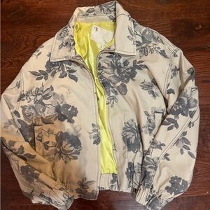 Pilcro Floral Jacket with Yellow Lining